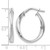 Rhodium-Plated 14K Yellow Gold with White Rhodium Plating Polished Hoop Earrings, 25 mm - View 4