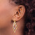 14K Tri-Color Gold Dangle Hoop Drop Earrings, 44 mm - View 3