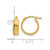 14K Yellow Gold Hollow Polished and Diamond-Cut Hoop Earrings, 14 mm - View 4
