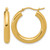 14K Yellow Gold Hollow Polished Lightweight Hoop Earrings, 25 mm