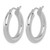 Rhodium-Plated 14K White Gold Hollow Polished Lightweight Hoop Earrings, 25 mm - View 2