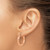14K Rose Gold Polished 4 mm Polished Hoop Earrings, 25 mm Long - View 3