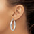 Rhodium-Plated 14K White Gold Hollow Polished Lightweight Hoop Earrings, 35 mm - View 3