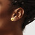14K Yellow Gold Hollow Polished Button Stud Earrings, 11 mm - View 3