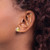 14K Two-Tone Gold Hollow Polished Love Knot Stud Earrings, 8.5 mm - View 3