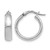 Rhodium-Plated 14K Yellow Gold Hollow with White Rhodium Plating Polished Hoop Earrings, 18 mm