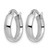 Rhodium-Plated 14K Yellow Gold Hollow with White Rhodium Plating Polished Hoop Earrings, 18 mm - View 2