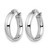 Rhodium-Plated 14K Yellow Gold Hollow with White Rhodium Plating Polished Hoop Earrings, 20 mm, 4 mm Wide - View 2