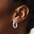 Rhodium-Plated 14K Yellow Gold Hollow with White Rhodium Plating Polished Hoop Earrings, 20 mm, 4 mm Wide - View 3