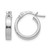 Rhodium-Plated 14K Yellow Gold Hollow with White Rhodium Plating Polished Hoop Earrings, 15 mm