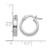 Rhodium-Plated 14K Yellow Gold Hollow with White Rhodium Plating Polished Hoop Earrings, 15 mm - View 4