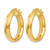 14K Yellow Gold Hollow Polished Hoop Earrings, 20 mm, 4 mm Wide - View 2