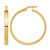14K Yellow Gold Hollow Polished Hoop Earrings, 35 mm, 4 mm Wide