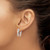 14K Yellow Gold Hollow with White Rhodium-Plated and Rose Gold Plating Polished Hinged Hoop Earrings, 21 mm - View 3