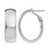 Rhodium-Plated 14K Yellow Gold Hollow with White Rhodium Plating Polished Hoop Earrings, 24 mm