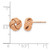 14K Yellow Gold Hollow with Rose Gold-Tone Knot Polished Diamond-Cut Stud Earrings, 8 mm - View 4