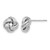Rhodium-Plated 14K Yellow Gold Hollow with White Rhodium Plating Polished Love Knot Stud Earrings, 9.5 mm