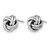 Rhodium-Plated 14K Yellow Gold Hollow with White Rhodium Plating Polished Love Knot Stud Earrings, 9.5 mm - View 2