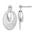 Rhodium-Plated 14K White Gold Polished and Scratch Finish Oval Reversible Post Dangle Earrings, 24 mm