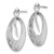 Rhodium-Plated 14K White Gold Polished and Scratch Finish Oval Reversible Post Dangle Earrings, 24 mm - View 3