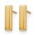 14K Yellow Gold Polished Post Bar Drop Earrings, 12.5 mm - View 2