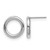 Rhodium-Plated 14K White Gold Polished Circle Post Drop Earrings, 15 mm