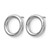 Rhodium-Plated 14K White Gold Polished Circle Post Drop Earrings, 15 mm - View 2