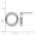 Rhodium-Plated 14K White Gold Polished Circle Post Drop Earrings, 15 mm - View 4