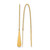 14K Yellow Gold Polished Tear Drop Threader Earrings, 102 mm