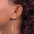 14K Yellow Gold Polished Tear Drop Threader Earrings, 102 mm - View 3