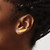 14K Yellow Gold Hollow with Rhodium Polished Feather Ear Climber Earrings, 22 mm - View 3