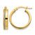 14K Yellow Gold Hollow Polished Glimmer Infused Hoop Earrings, 20.5 mm