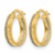 14K Yellow Gold Hollow Polished Glimmer Infused Hoop Earrings, 20.5 mm - View 2