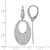 Rhodium-Plated 14K White Gold Polished and Textured Floral Leverback Drop Earrings, 40 mm - View 4