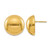 14K Yellow Gold Hollow Polished Hollow Domed Stud Earrings, 19 mm