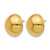 14K Yellow Gold Hollow Polished Hollow Domed Stud Earrings, 19 mm - View 2