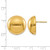 14K Yellow Gold Hollow Polished Hollow Domed Stud Earrings, 19 mm - View 4