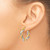 Rhodium-Plated 14K Two-Tone Gold Hollow Hoop Earrings, 24 mm - View 3