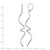 Rhodium-Plated 14K White Gold Hollow Twisted Leverback Drop Earrings, 76 mm - View 4