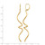 14K Yellow Gold Hollow Polished Twisted Leverback Drop Earrings, 76 mm - View 4