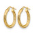 14K Yellow Gold 3 x 15 Diamond-Cut Round Hoop Single Earring, 15 mm - LE1731H - View 2