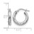 Rhodium-Plated 14K Yellow Gold Hollow 3 x 10 with White Rhodium Plating Diamond-Cut Round Hoop Earrings, 10 mm - View 4