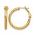 14K Yellow Gold Hollow 3 x 20 Diamond-Cut Round Omega Back Hoop Earrings, 20 mm