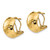 14K Yellow Gold Hollow Polished Hammered Omega Back Stud Earrings, 14.7 mm - View 2