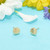 14K Yellow Gold Polished and Textured Disc Stud Earrings, 8.48 mm - View 5
