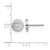 Rhodium-Plated 14K White Gold Polished and Textured Small Disc Stud Earrings, 8.48 mm - View 4