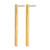 14K Yellow Gold Hollow Polished Post Dangle Bar Drop Earrings, 35 mm - View 2