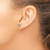 14K Tri-Color Gold Hollow Polished Rings Stud Earrings, 9.8 mm - View 3