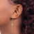 14K Yellow Gold Hollow Polished Dragonfly Post Dangle Earrings, 58 mm - View 3