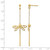 14K Yellow Gold Hollow Polished Dragonfly Post Dangle Earrings, 58 mm - View 4